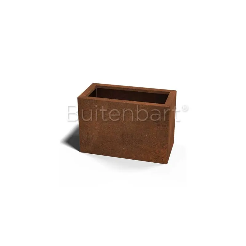 Cortenstaal Plantenbak Rechthoek 30x60cm, hoogte 60cm Exclusieve Aanbieding