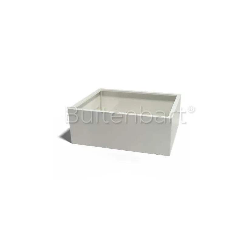 Veilige Betaling Gepoedercoat Staal Wit Plantenbak Rechthoek 60x120cm, hoogte 60cm