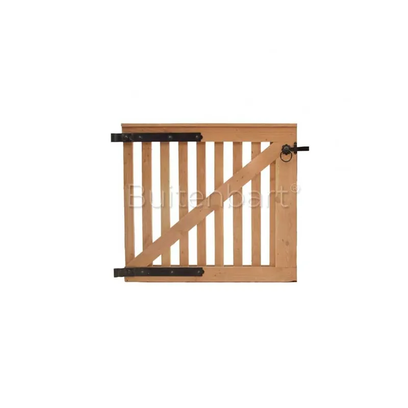 Voordeelprijs Tuinhekje Douglas fijnbezaagd onbehandeld (incl. voorgemonteerd hang en sluitwerk) 100x100cm Linksdr