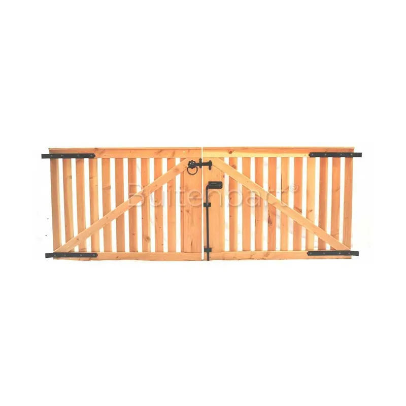 Weekendaanbieding Dubbele tuinhekje Douglas geschaafd onbehandeld (incl. voorgemonteerd hang en sluitwerk) 80x300cm Li