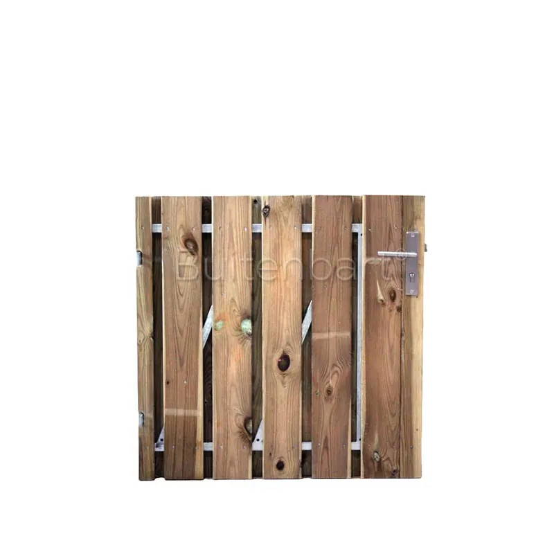 Tuinpoort Topline Easy Grenen Bruin Verduurzaamd Laag 150x100cm Linksdraaiend Laatste Versie