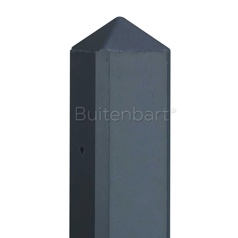 Tussenpaal antraciet gecoat met diamantkop 10x10x190cm Populair