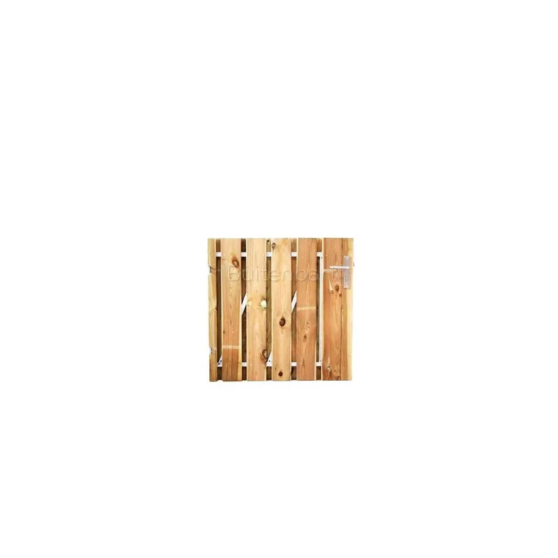 Tuinpoort Trendline Easy Grenen Rood Geïmpregneerd Laag 140x100cm Rechtsdraaiend Actieprijs