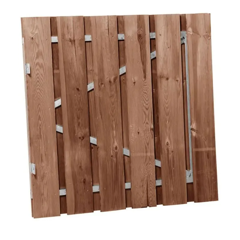 Direct Beschikbaar Tuinpoort laag Topline Hardhout Geschaafd 110x100 Linksdraaiend