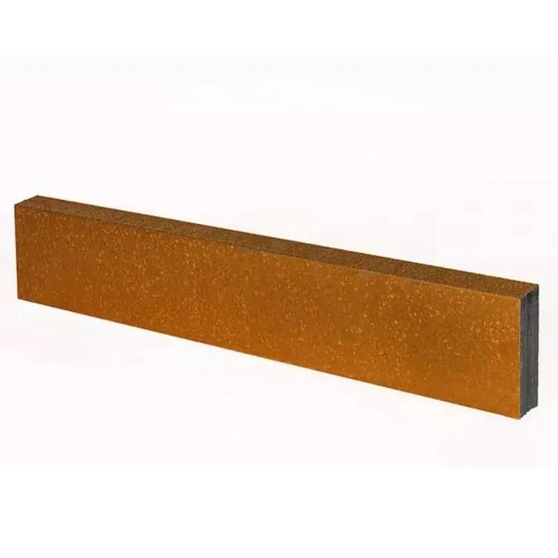 Hoge Kwaliteit Overzetprofiel Opsluitband 6cm Ongelijkzijdig 220x4x19x6,5cm Cortenstaal