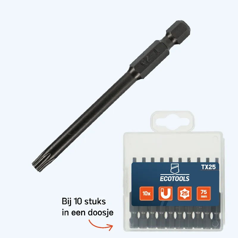 Torx 25 schroefbits 75 mm voor schroefwerk Korting