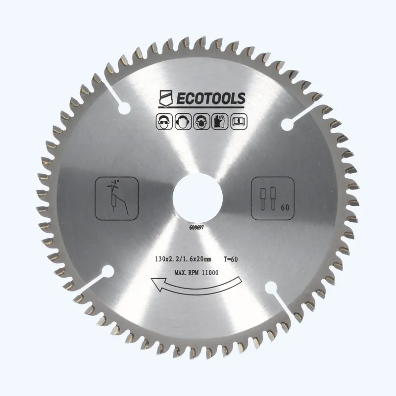 HM-zaagblad 130 x 20 mm T=60 (vlak-daktand) Exclusieve Aanbieding