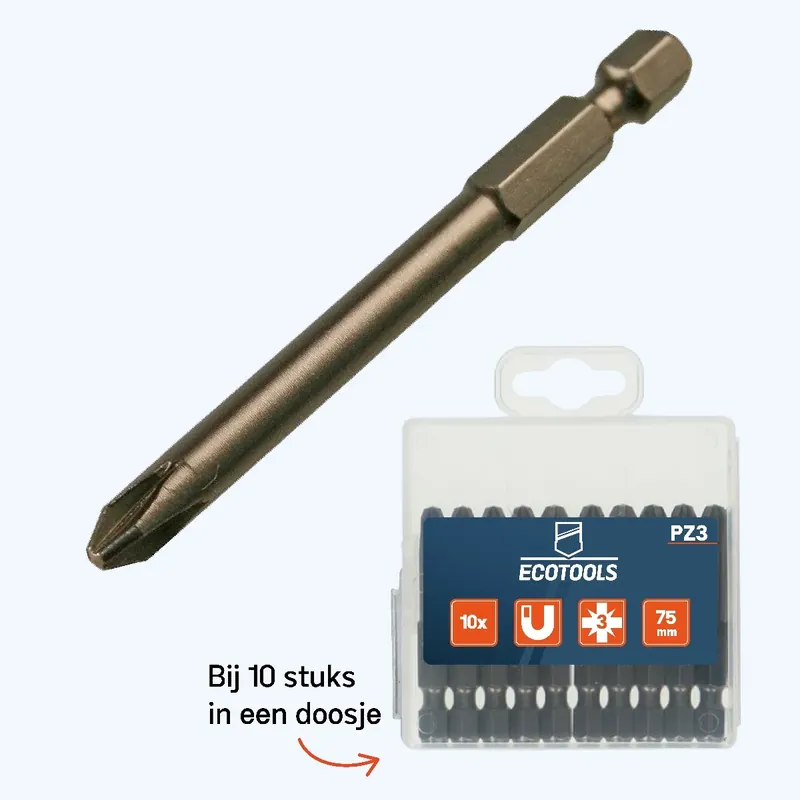 Fabrieksprijs Verlengde schroefbit PZ3 75 mm kopen
