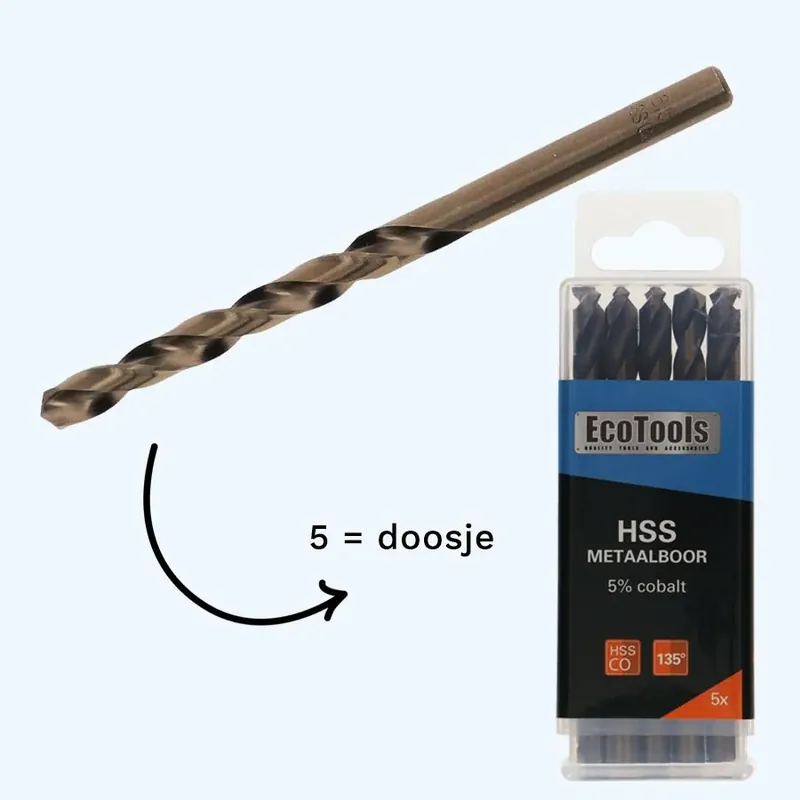 Populair HSS 5% cobalt metaalboor 12,5 x 150 mm