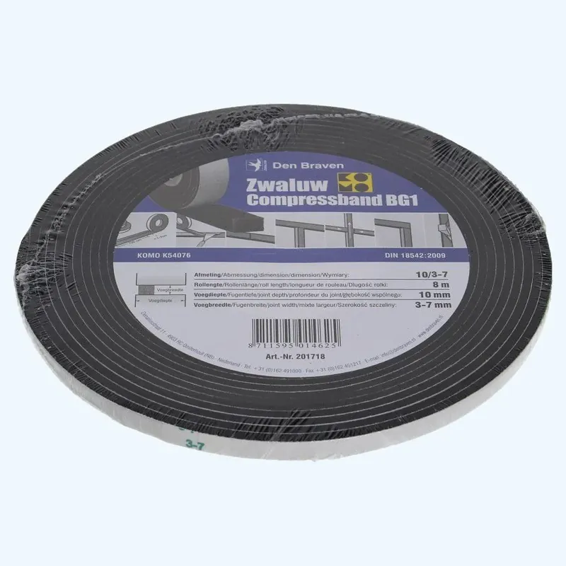 Speciale Aanbieding Compressband Zwaluw 10 mm, voeg 3-7 mm