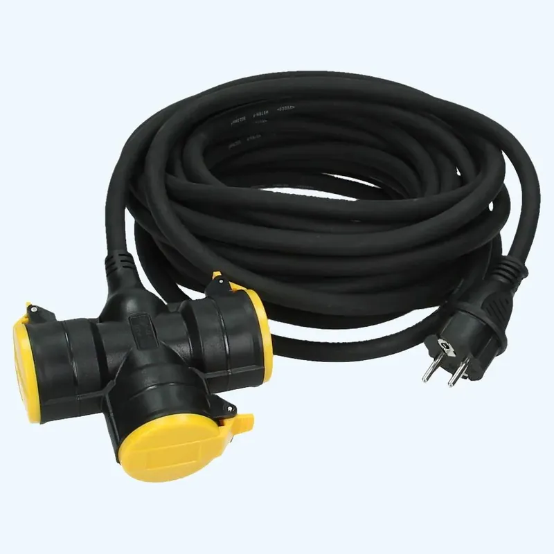 Koop Online 3-voudig verdeelblok 10 m 3x2,5mm2 Neopreen