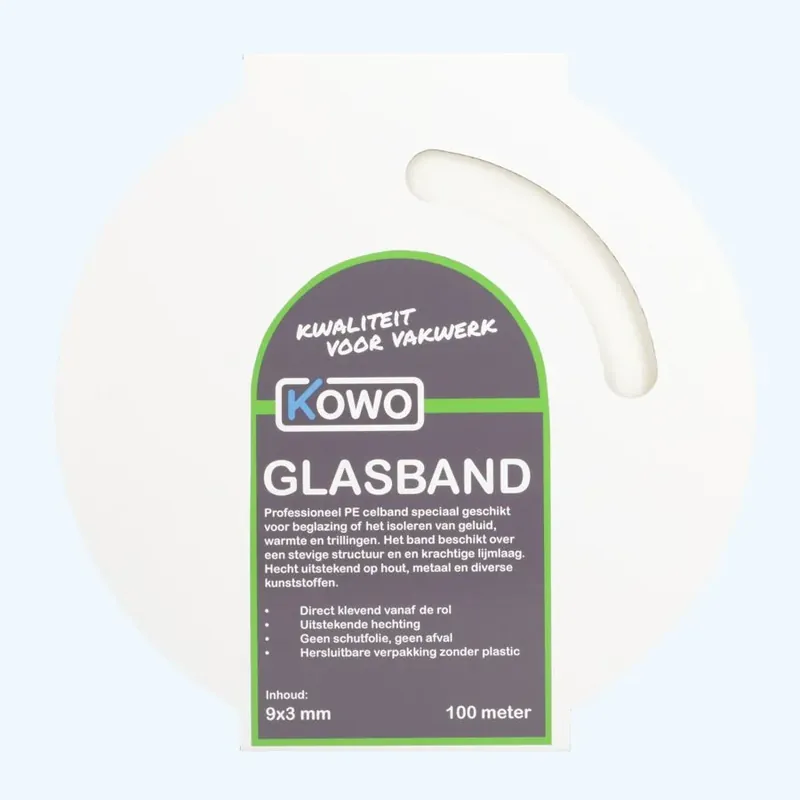 Kowo PE beglazingsband (wit) 9 x 3 mm kopen Merkproduct