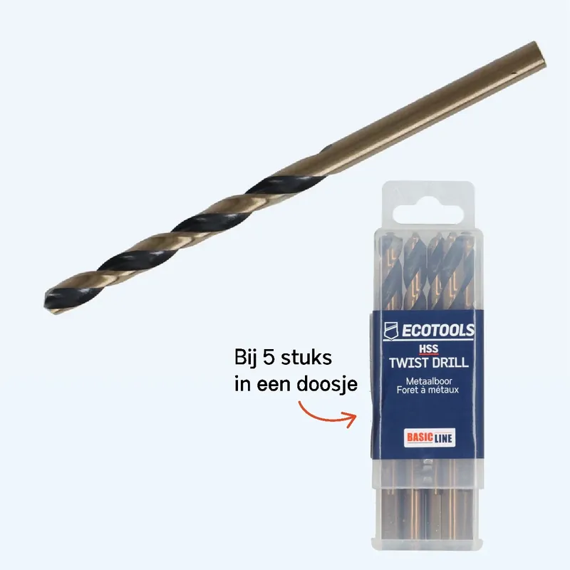 Must-Have Basicline HSS metaalboor 10,0 x 133 mm | EcoTools.nl