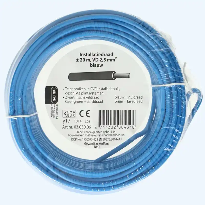 Betaalbaar Installatiedraad 2,5mm2 blauw 20 meter kopen