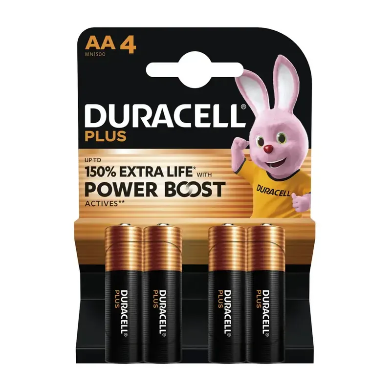 Duracell Plus Alkaline Batterijen Penlite LR6 - AA - 4 stuks Shop Nu