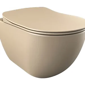 Creavit Design Wandcloset met Spoelrand - Mat Cappuccino Nu Kopen