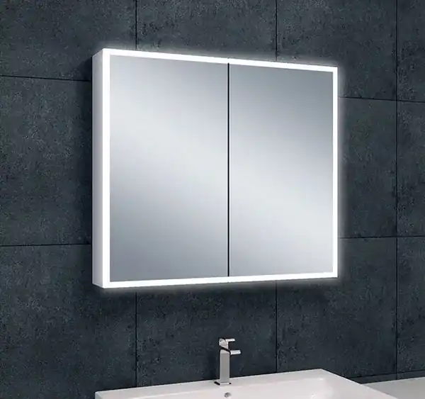 Wiesbaden Quatro Spiegel met LED Verlichtingkast - Rechthoek - 80x70x13cm Must-Have