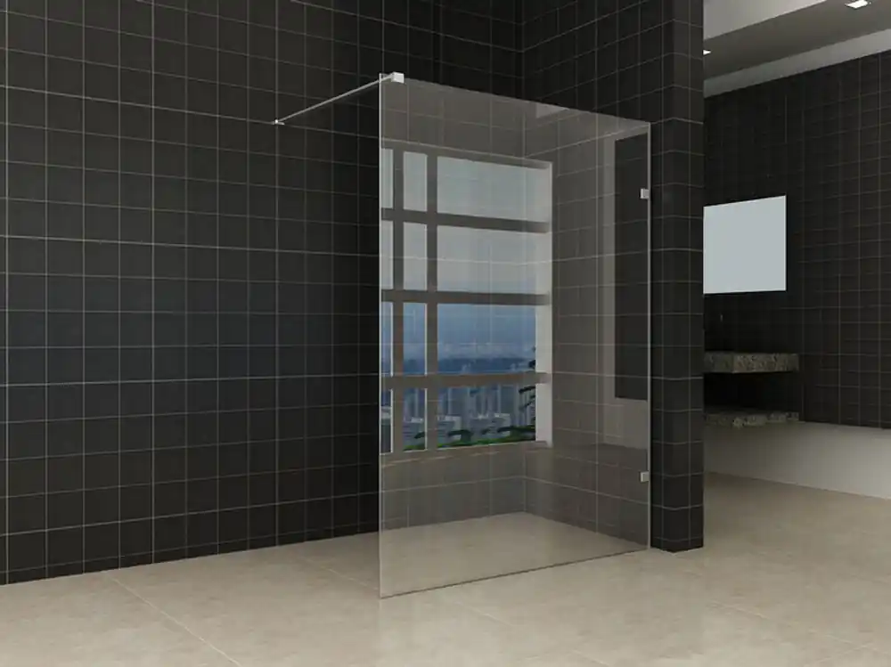Wiesbaden Less Profielloos Inloopdouche - Nano Coating - 8mm Helder Glas - 120x200cm - Geborsteld RVS Express Levering