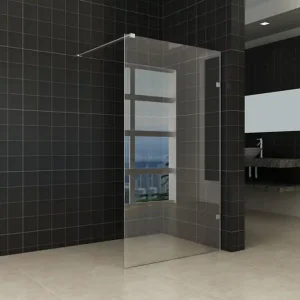 Betaalbaar Wiesbaden Less Profielloos Inloopdouche - Nano Coating - 8mm Helder Glas - 100x200cm - Geborsteld Gunmetal
