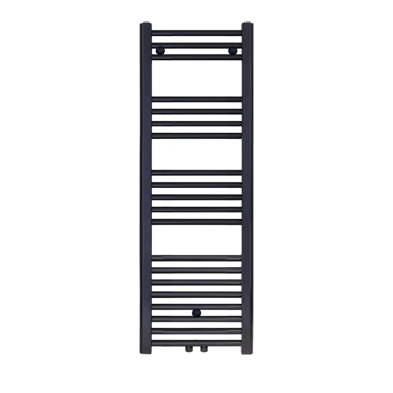 Belrad Handdoekradiator - Midden Aansluiting - 458W - 120x40cm - Mat Zwart Fabrieksprijs
