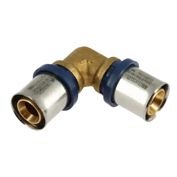 Rechtstreeks Van De Fabrikant Bonfix Alu-Pers Kniekoppeling - Pers - Messing - 20x20mm