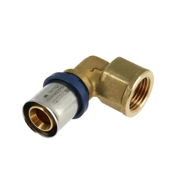 Bonfix Alu-Pers Kniekoppeling - Pers x Binnendraad - Messing - 20mm x 3/4" Beperkte Voorraad
