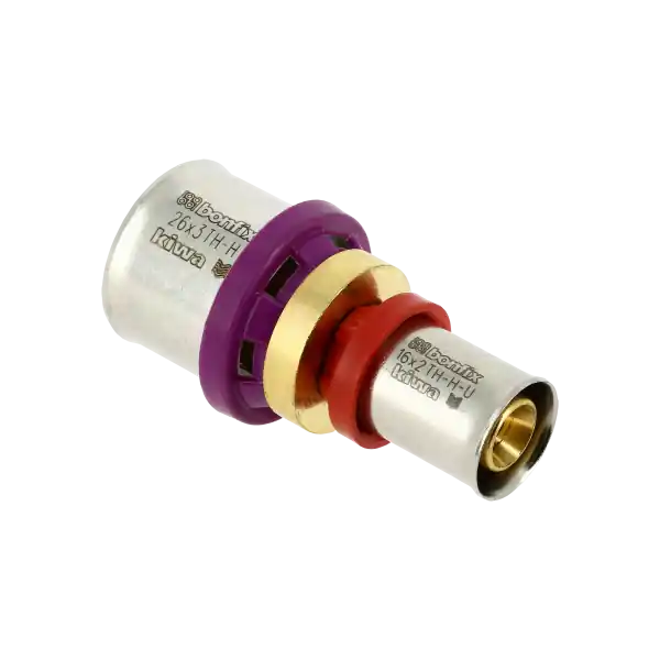 Bonfix Alu-Pers Rechte Verloopkoppeling - Pers - Messing - 26x16mm Flitsaanbieding