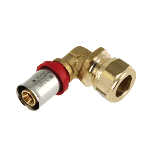 Bonfix Alu-Pers Verlopend Kniekoppeling - Pers x Knel - Messing - 16x12mm Koop Vandaag