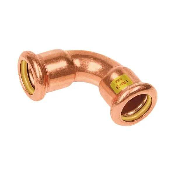 Superprijs Bonfix Press Bocht 90° - Gas - Pers - Roodkoper - 12x12mm