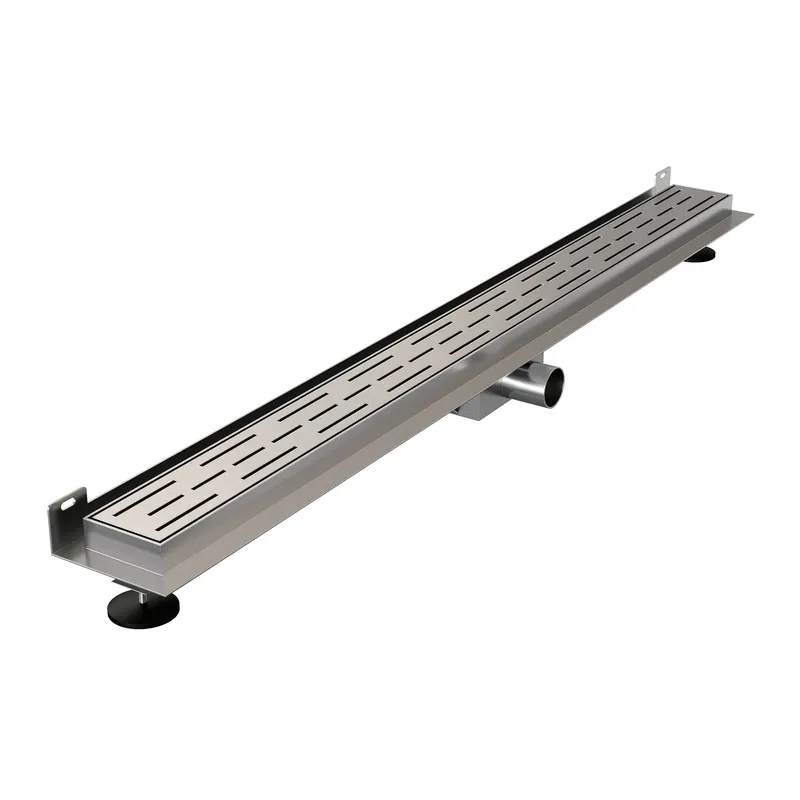 Seizoensaanbieding Brauer Black Edition Douchegoot met Rooster, Muurrflens en Zijuitloop - 100cm - PVD - Geborsteld RVS
