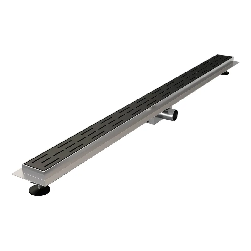 Brauer Black Edition Douchegoot met Rooster, Vloerflens en Zijuitloop - 110cm - Mat Zwart Nu Kopen