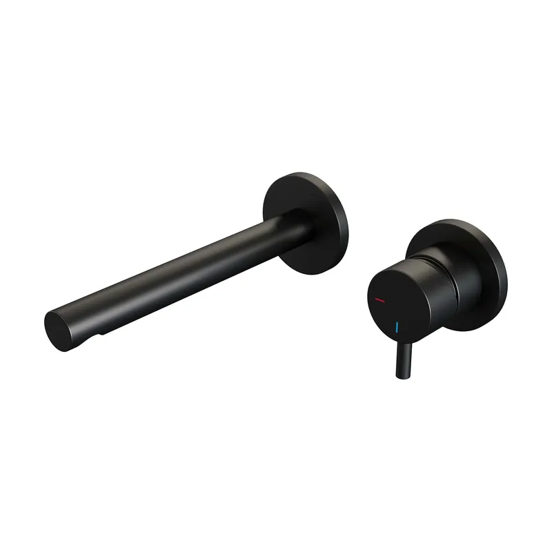 Voordeelprijs Brauer Black Edition Inbouw Wastafelmengkraan met Rechte Uitloop & Rozetten - Model B1 - Hendel Rechts - Mat Zwart