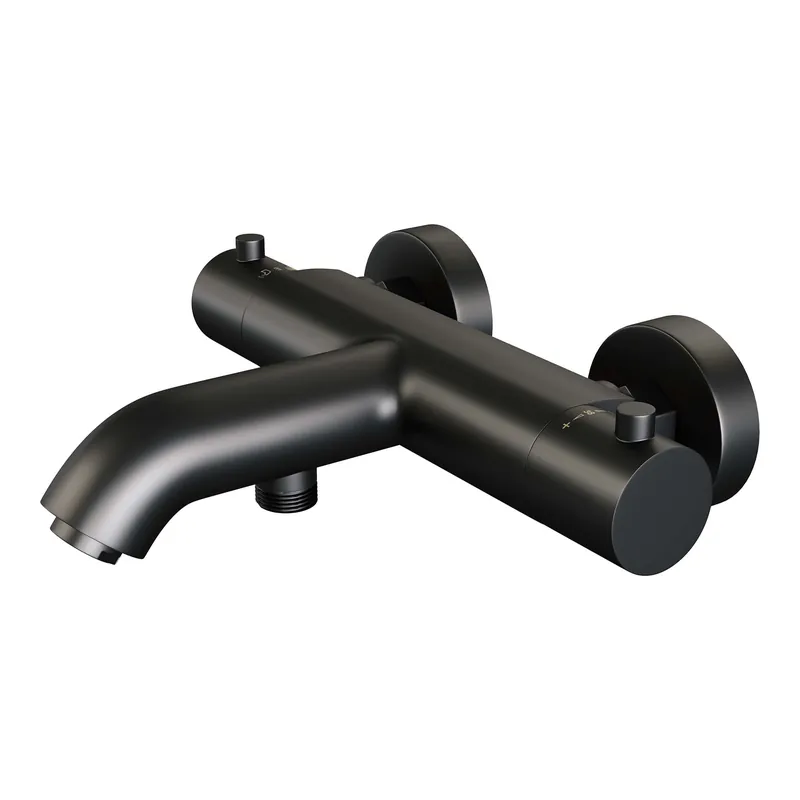 Must-Have Brauer Black Edition Opbouw Thermostatisch Bad/Douchekraan - Draaiknoppen - Mat Zwart