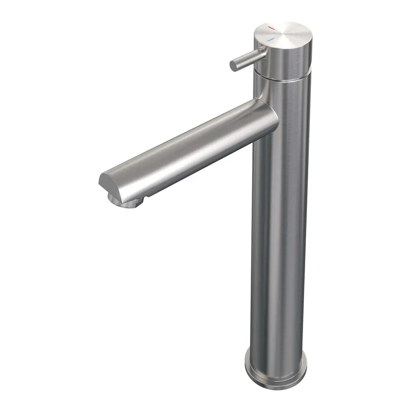 Brauer Brushed Edition Opbouw Wastafelmengkraan - Hoog - Hendel Model B - PVD - Geborsteld RVS Beste Prijs
