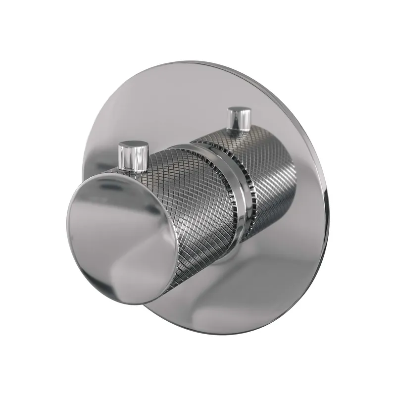 Brauer Chrome Carving Inbouw Thermostaat - Geribbeld Draaiknop - Chroom Goedkoop