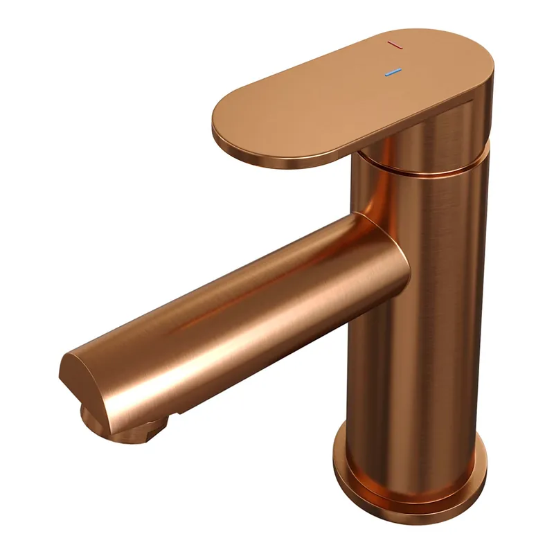 Bestel Nu Brauer Copper Edition Opbouw Wastafelmengkraan - Laag - Hendel Model C - Geborsteld Koper