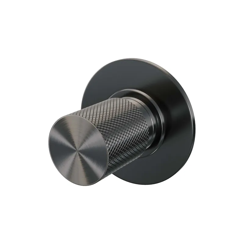 Lage Kosten Brauer Gunmetal Carving Inbouw Stopkraan - Geribbeld Draaiknop - PVD - Geborsteld Gunmetal