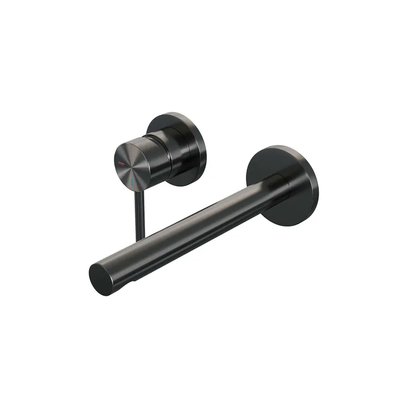 Brauer Gunmetal Edition Inbouw Wastafelmengkraan met Rechte Uitloop & Rozetten - Model A2 - Hendel Links - PVD - Geborsteld Gunmetal Koop Vandaag