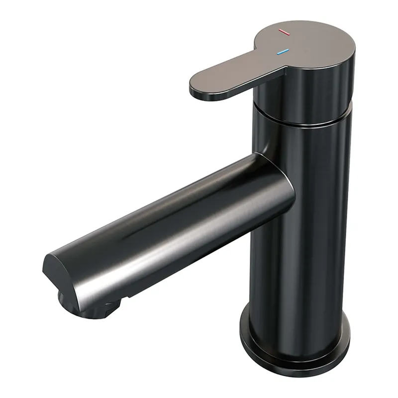 Beperkte Voorraad Brauer Gunmetal Edition Opbouw Wastafelmengkraan - Laag - Hendel Model D - PVD - Geborsteld Gunmetal
