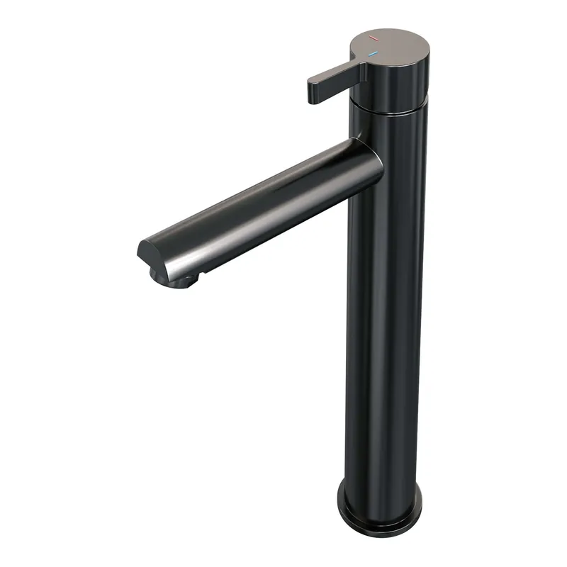 Shop Nu Brauer Gunmetal Edition Opbouw Wastafelmengkraan - Hoog - Hendel Model E - PVD - Geborsteld Gunmetal