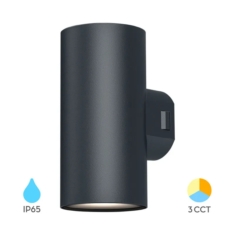 Alleen Vandaag Braytron Vekta LED Wand Lamp - 2x9W - IP65 - CCT - Zwart