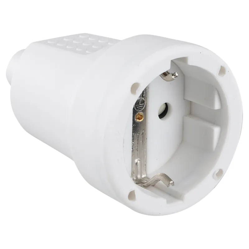 Gereduceerde Prijs Contrastekker Randaarde 10/16A - 55x82x55mm - Wit