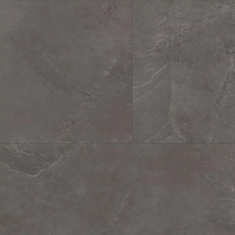 Floorlife Stanmore Plak PVC Tegelvloer - Dark Grey Op = Op