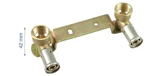 Uitverkoop Henco Dubbele Muurplaatkoppeling - Pers x Binnendraad - 16mm x 1/2"