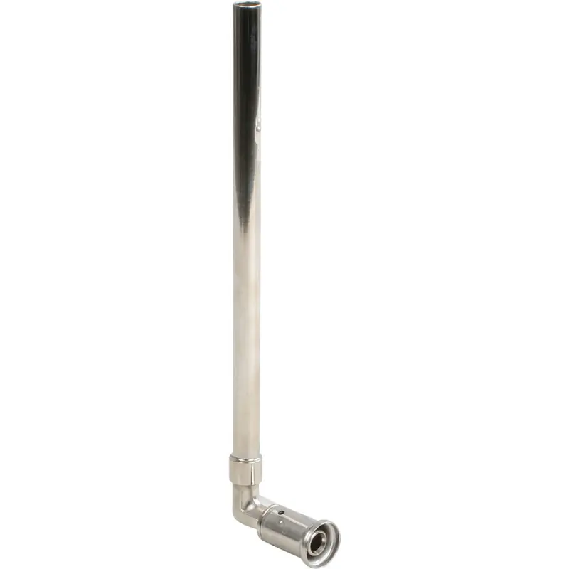 Direct Verzonden Henco Radiatorbocht - 20cm Buis - Pers - Messing - 16x15mm