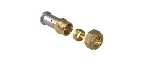 Aanbieding Henco Rechte Koppeling - Pers x Knel - 16x15mm