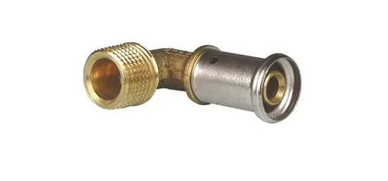 Betaalbaar Henco Verlopend Kniekoppeling - Pers x Buitendraad - 16mm x 1/2"