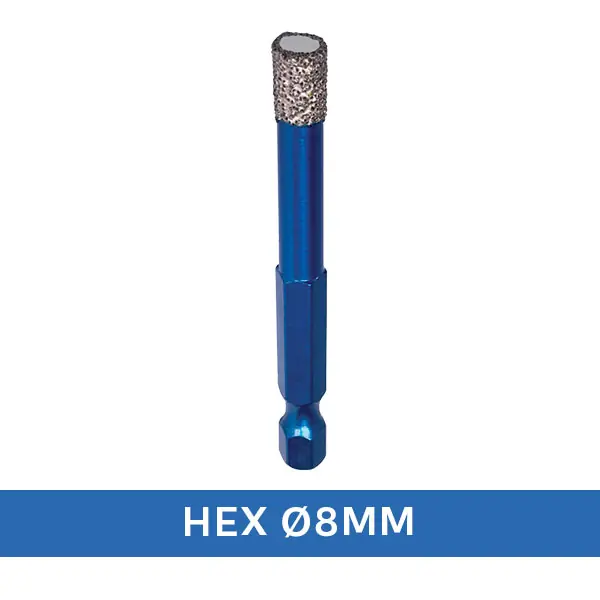 Maxifix Diamant Tegelboor Droog - HEX - Wax - Ø8mm Bestseller