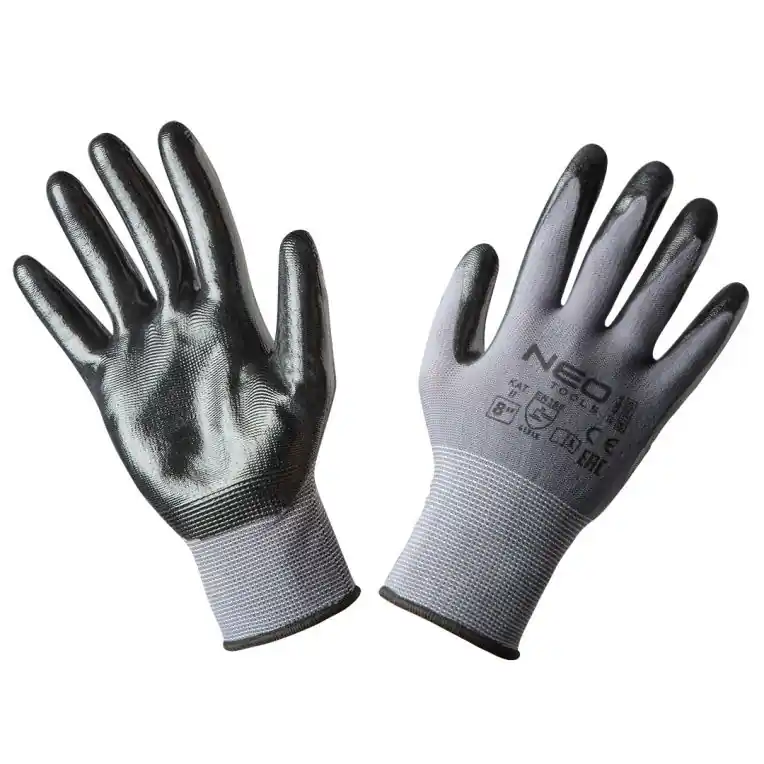 NEO TOOLS Nitril Coated Nylon Werkhandschoenen - M8 Flitsaanbieding