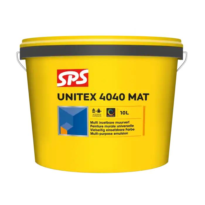 Lage Prijs SPS Unitex 4040 Mat Muurverf - Waterbasis - Wit - 10L